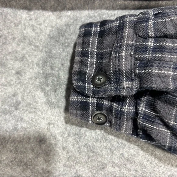 Levis Jacket mens XXL Flannel Sherpa Lined Shackleton Shacket Plaid Black Button - Picture 9 of 14